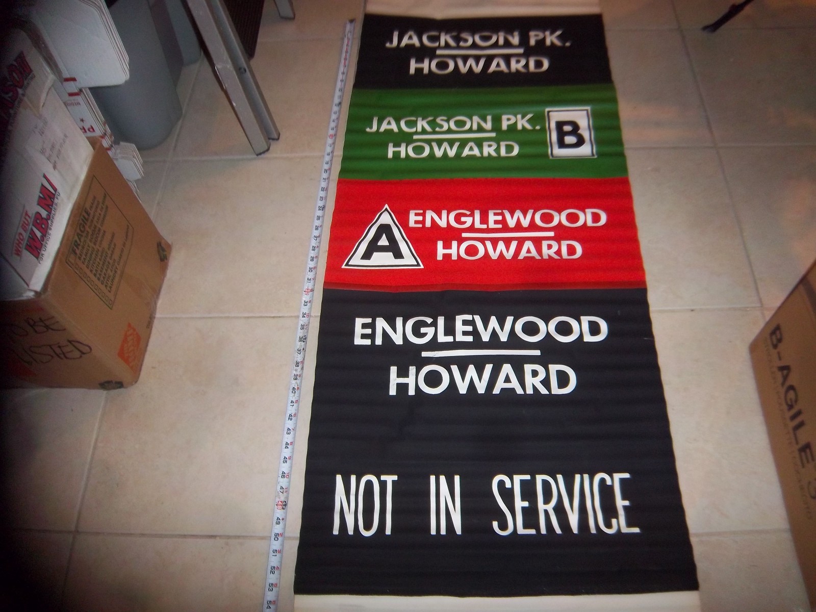 CHICAGO EL SUBWAY ROLL SIGN ENGLEWOOD JACKSON PARK HOWARD NO SERVICE COMPLETE CHICAGO EL SUBWAY ROLL SIGN ENGLEWOOD JACKSON PARK HOWARD NO SERVICE COMPLETE
