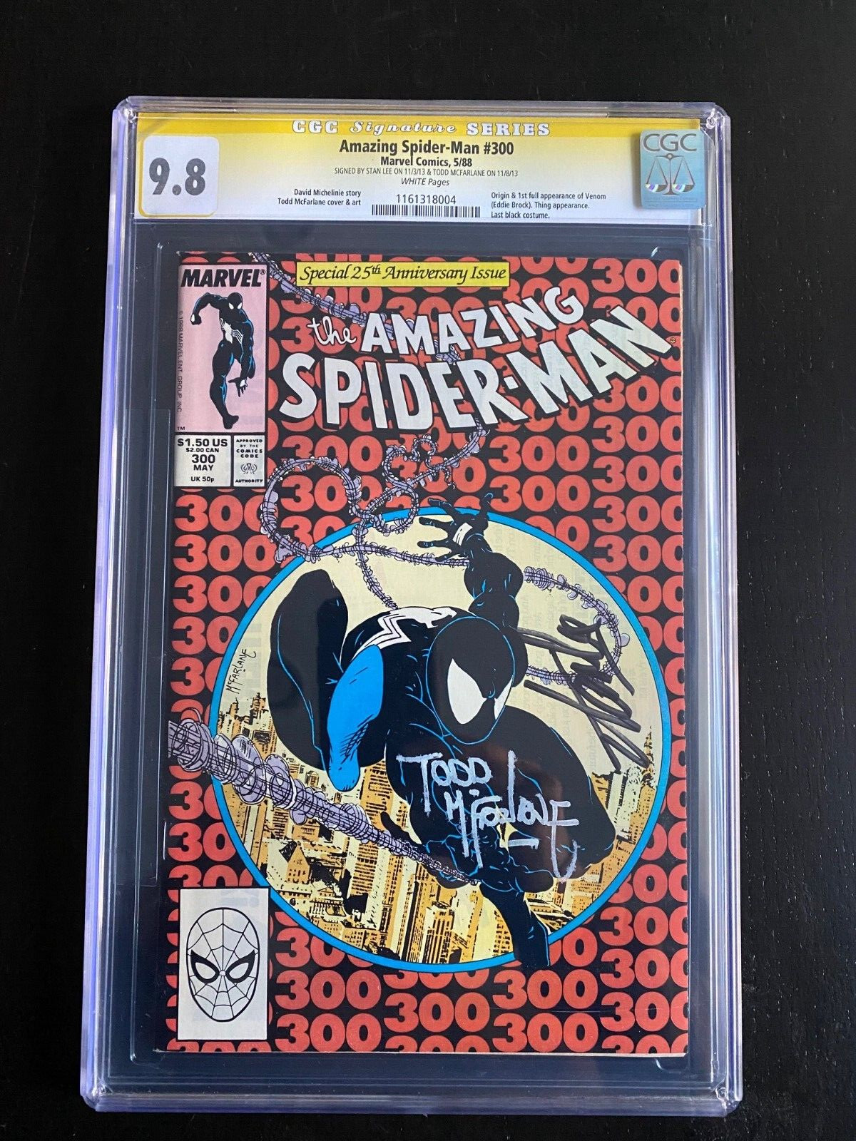 Amazing Spider-Man #300 Signed by Stan Lee & Todd Mcfarlane 1st Venom CGC 9.8 NM Amazing Spider-Man #300 Signed by Stan Lee & Todd Mcfarlane 1st Venom CGC 9.8 NM
