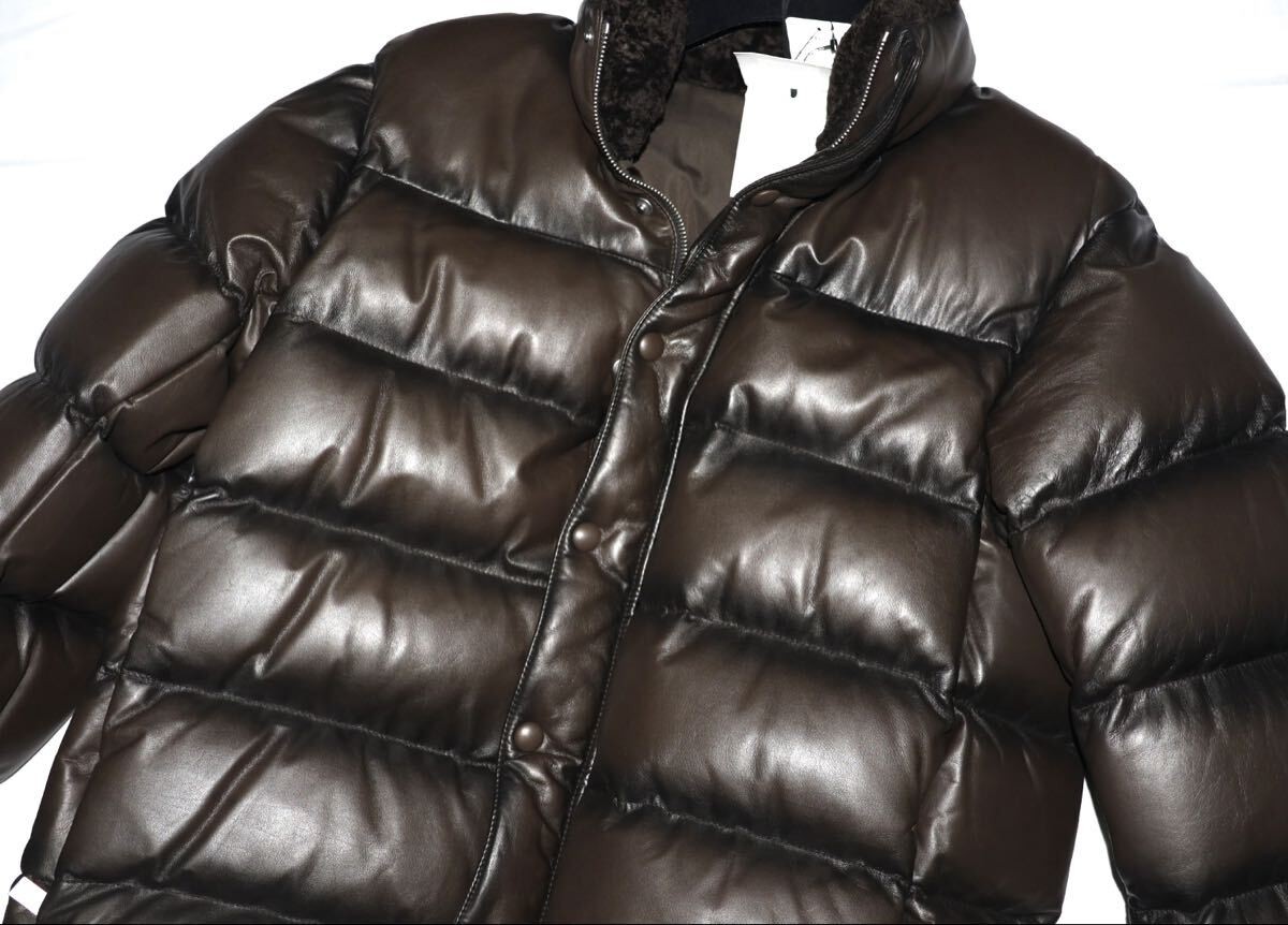 Berluti Patine Leather Down Jacket Black Size 46 Blouson Outerwear