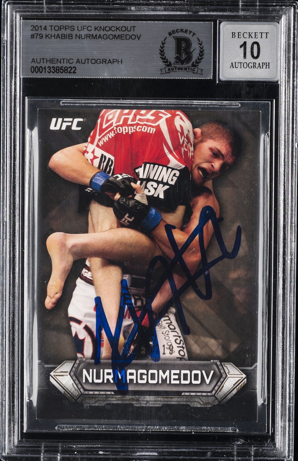 2014 TOPPS UFC KNOCKOUT #79 KHABIB NURMAGOMEDOV BGS AUTHENTIC