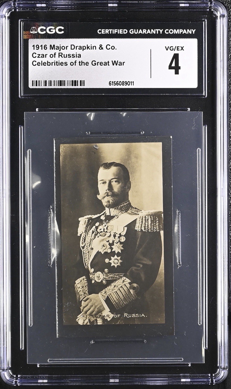 1916 Major Drapkin Celebrities of the Great War Tobacco Czar Nicholas II Russia 1916 Major Drapkin Celebrities of the Great War Tobacco Czar Nicholas II Russia