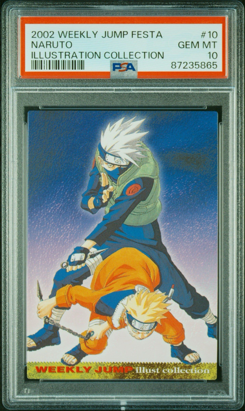 2002 Weekly Shonen JUMP Festa Naruto Illustration Collection #10 PSA GEM MT 10