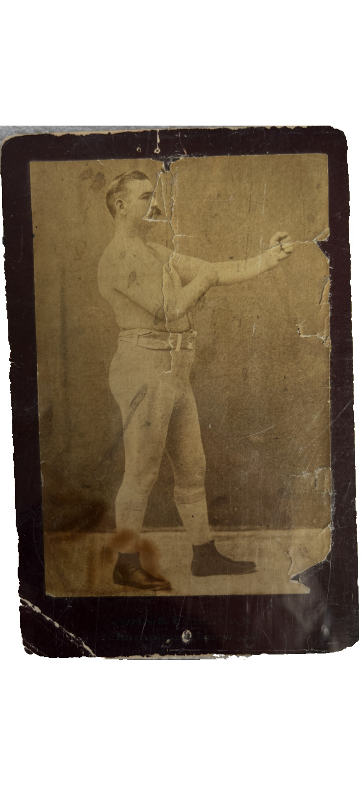 JOHN L. SULLIVAN - BOXING WORLD CHAMPION - CABINET CARD - DEC. 21, 1891 - SIGNED JOHN L. SULLIVAN - BOXING WORLD CHAMPION - CABINET CARD - DEC. 21, 1891 - SIGNED