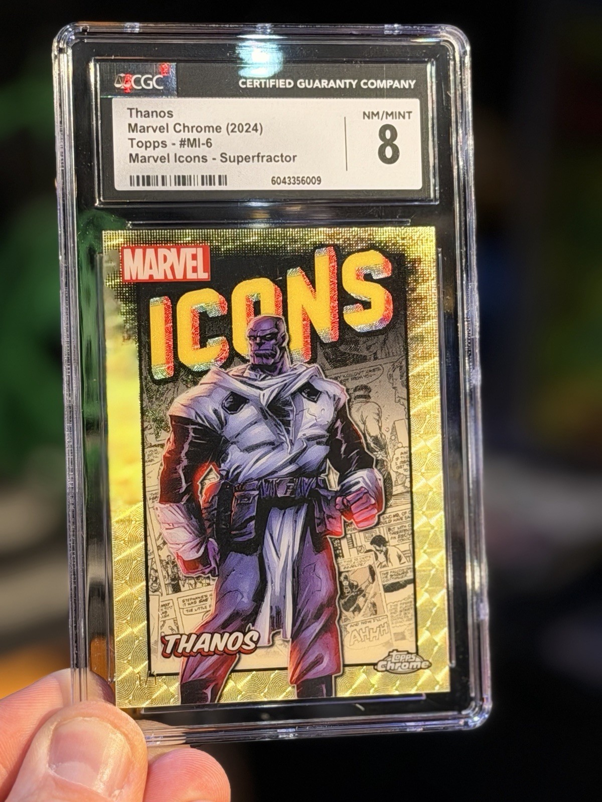 2024 Topps Chrome Marvel - Icons - THANOS  Superfractor  1/1