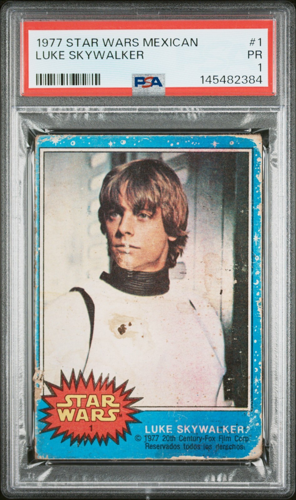 1977 STAR WARS MEXICAN #1 LUKE SKYWALKER PSA 1 1977 STAR WARS MEXICAN #1 LUKE SKYWALKER PSA 1