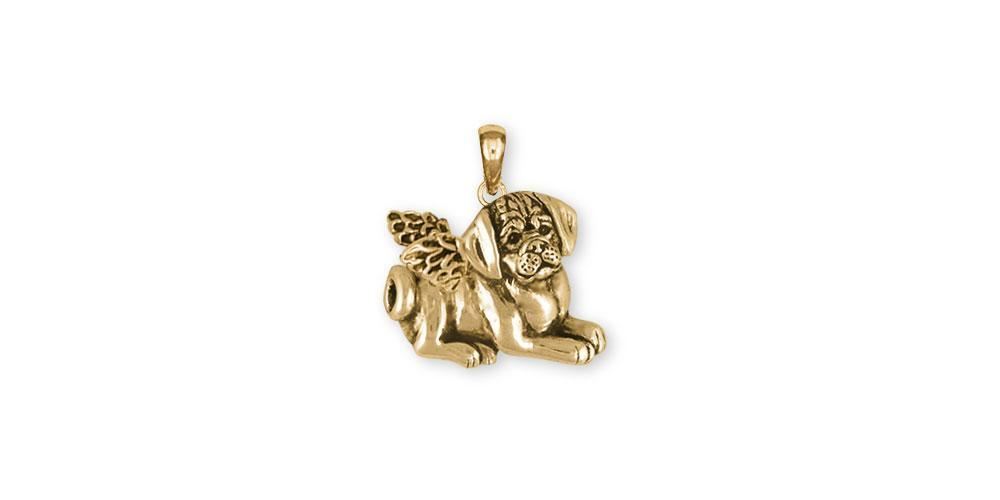 Puggle Angel Jewelry 14k Gold Handmade Puggle Pendant  PGL31X-APG