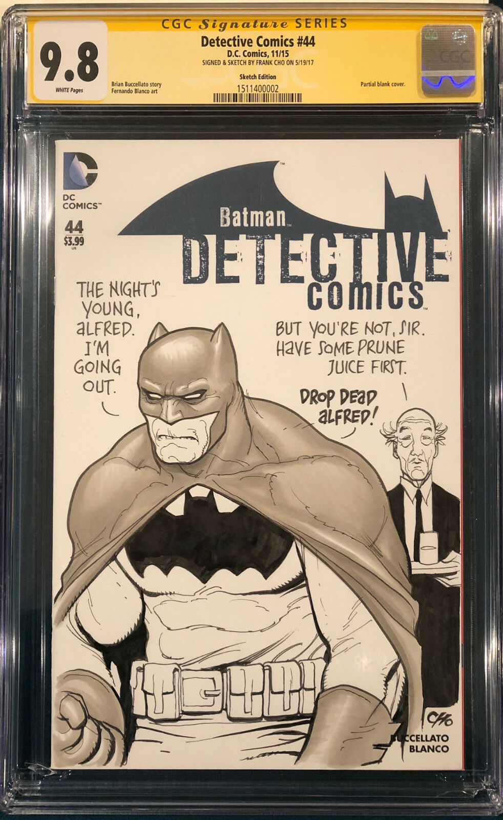 FRANK CHO ORIGINAL Sketch CGC 9.8 ss Signed BATMAN JOKER HARLEY QUINN NOT CBCS FRANK CHO ORIGINAL Sketch CGC 9.8 ss Signed BATMAN JOKER HARLEY QUINN NOT CBCS