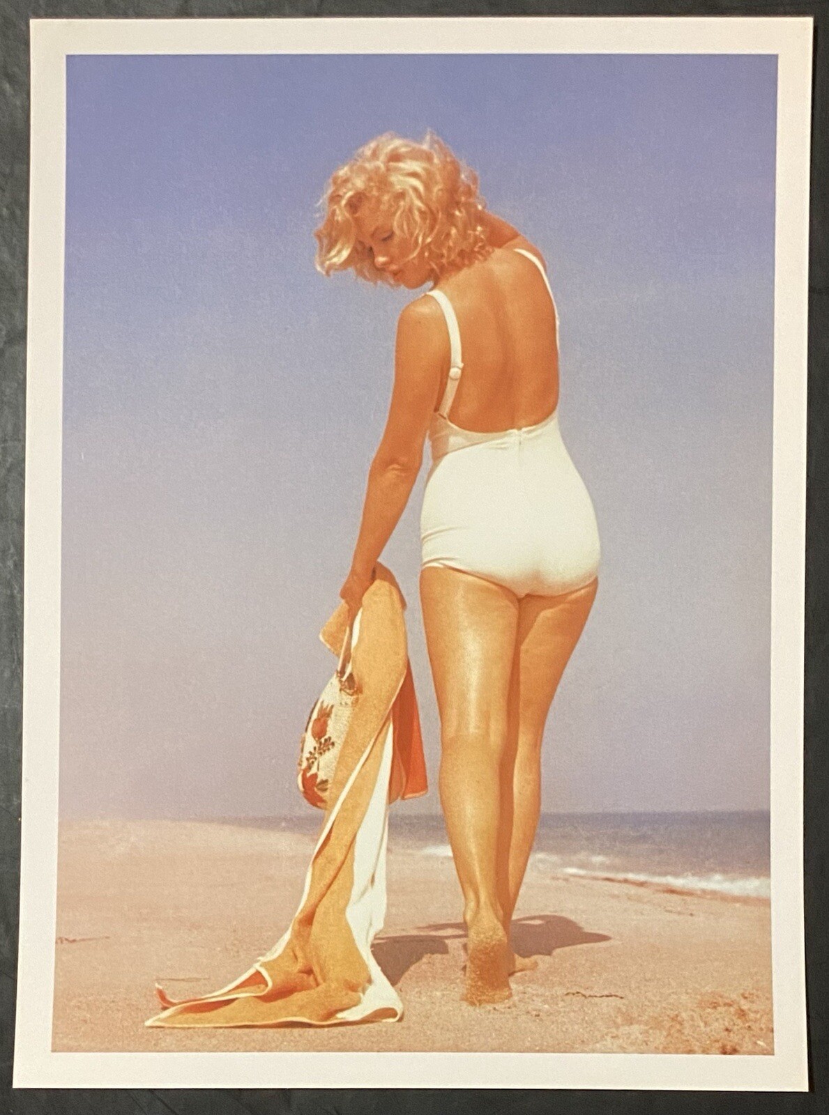 1957 Marilyn Monroe Original Photo Sam Shaw Stamped Amagansett Beach New York NY
