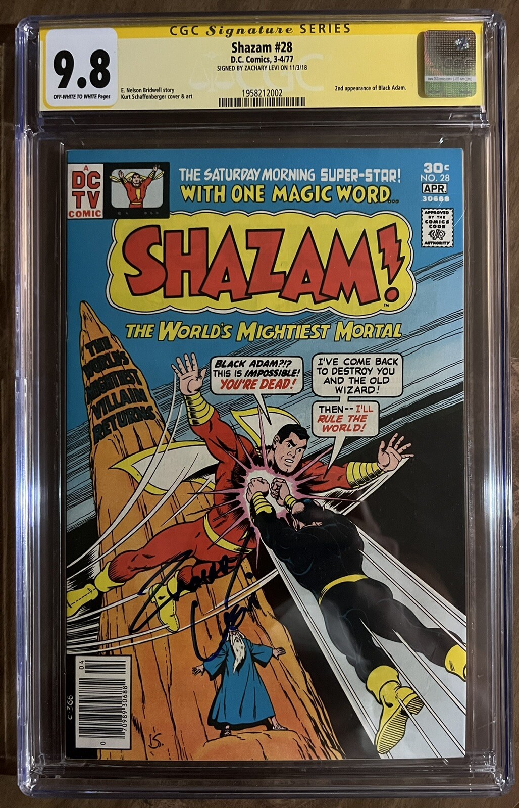 Shazam #28 CGC 9.8 Black Adam 1st since Golden Age Dwayne Johnson Movie Signed