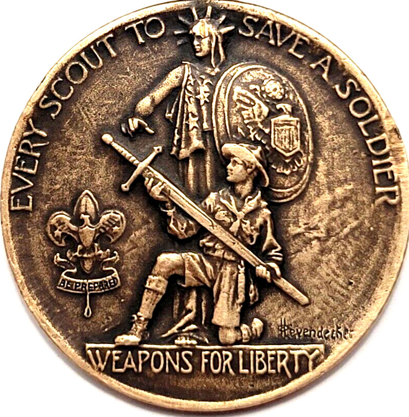 1917 Boy Scouts War Bond Distinguished Service Medal  Colin Livingstone