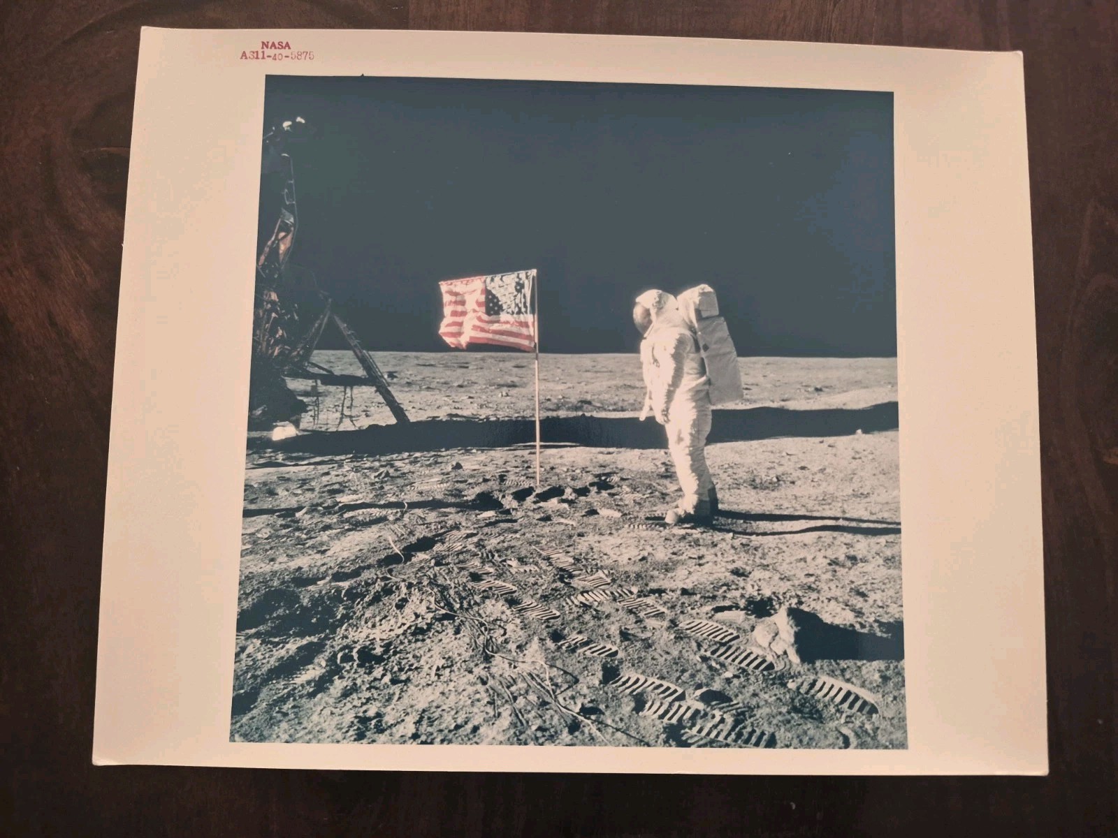 1969 Apollo 11 Nasa Red Letter Photo Original