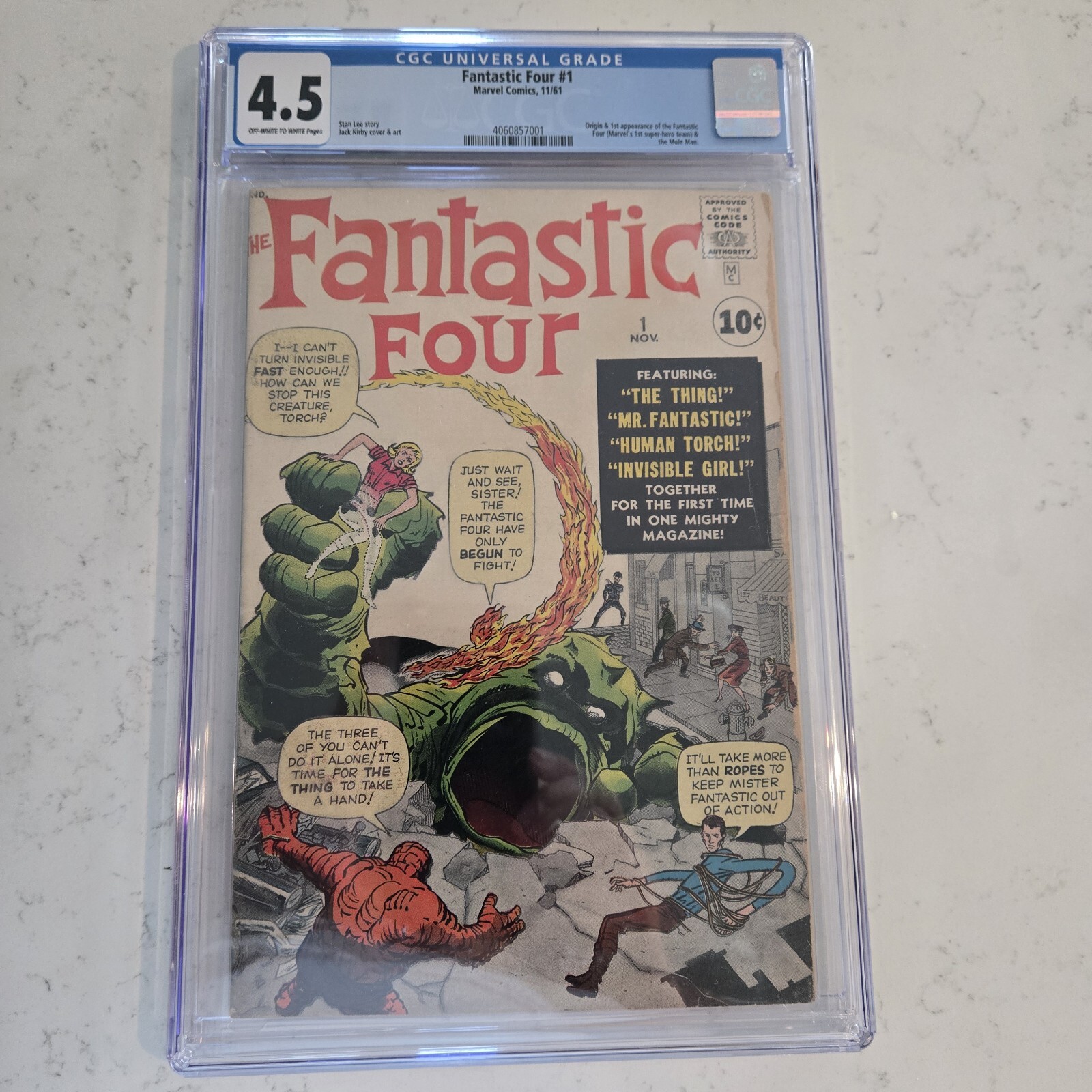 FANTASTIC FOUR #1 CGC 4.5 FIRST APPEARANCE Fantastic Four & Origin FANTASTIC FOUR #1 CGC 4.5 FIRST APPEARANCE Fantastic Four & Origin