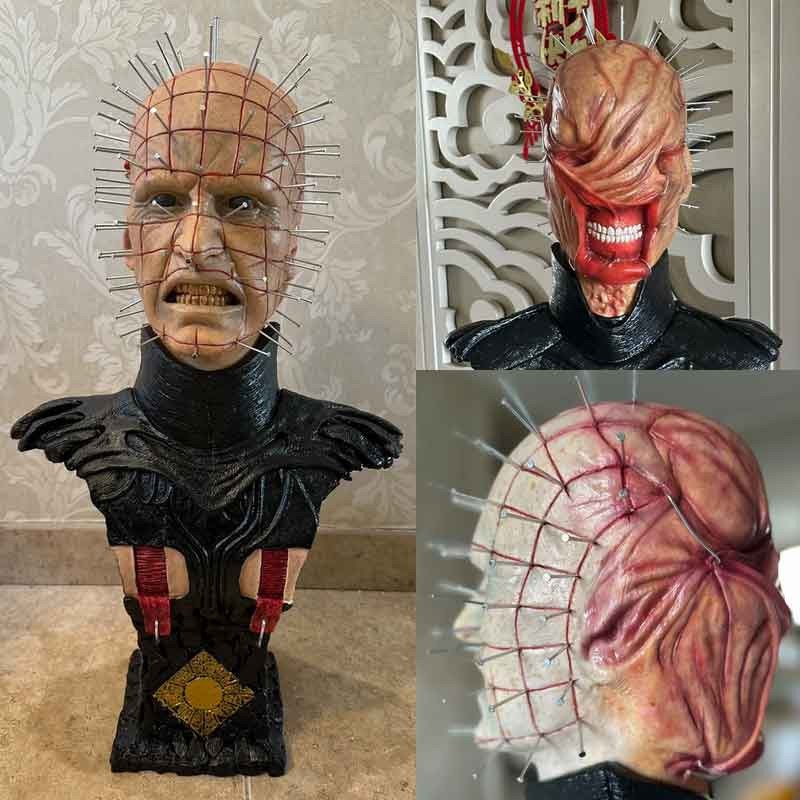 Hellraiser Pinhead&Chatterer two face 1/1 life size resin painted Bust statue Hellraiser Pinhead&Chatterer two face 1/1 life size resin painted Bust statue