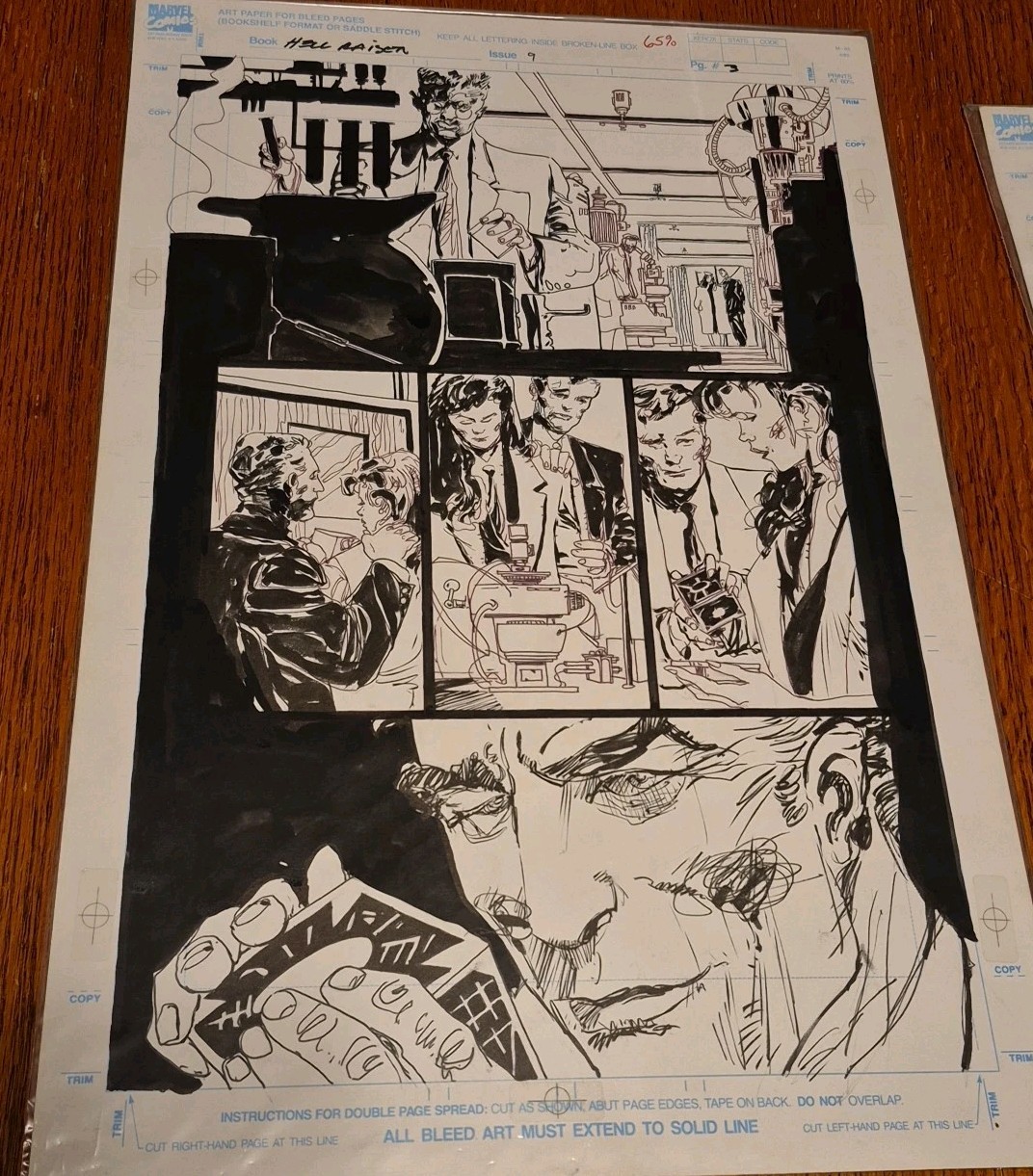 Clive Barker's Hellraiser Comic Book Original Art Denys Cowan George Pratt b#9p3 Clive Barker's Hellraiser Comic Book Original Art Denys Cowan George Pratt b#9p3