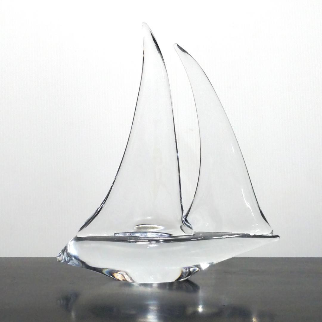 Marcolin Art Crystal Sailboat Full Lead Crystal Scandinavian Collectible