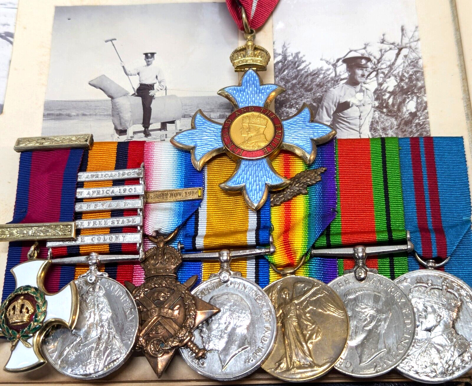 Boer War & WW1 CBE and DSO medals to Colonel Sloggett Rifle Brigade POW 1918
