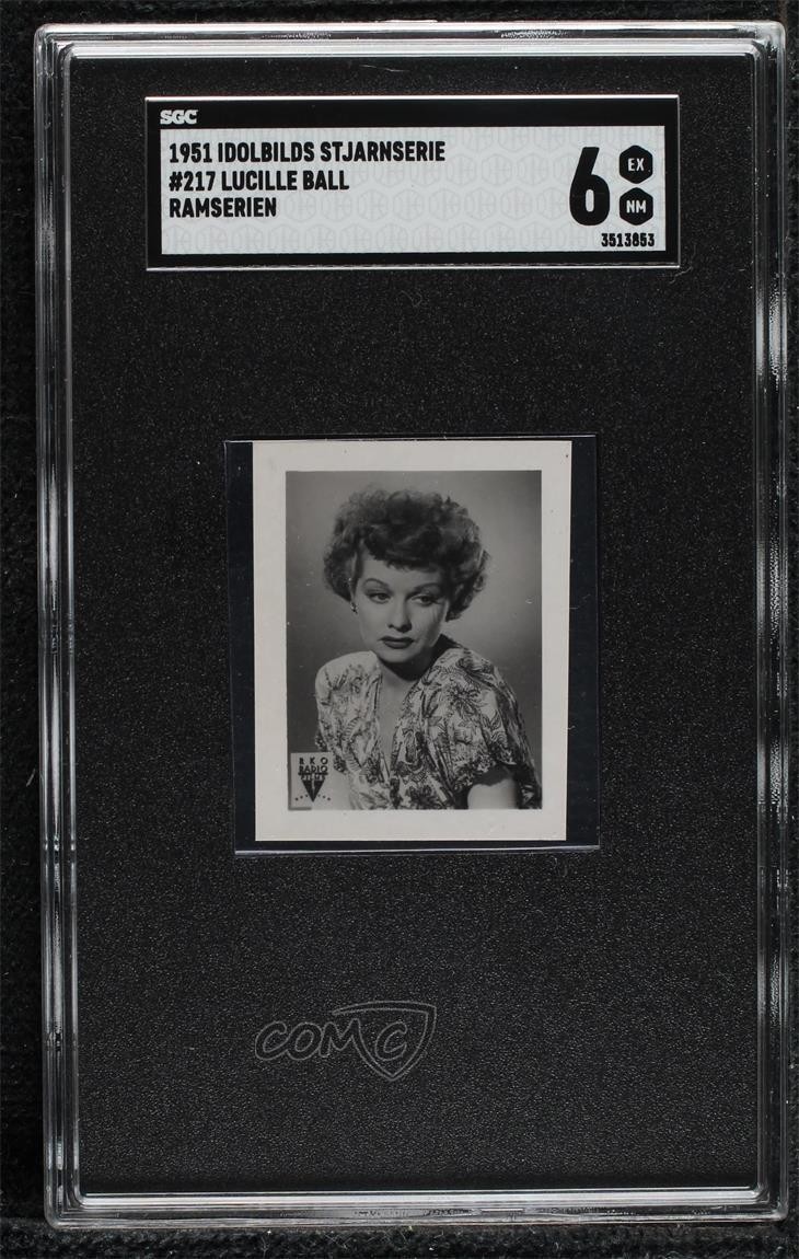 1951 Idolbilds Stjarnserie Ramserien Sans Serif Lucille Ball #217 SGC 6 04le 1951 Idolbilds Stjarnserie Ramserien Sans Serif Lucille Ball #217 SGC 6 04le