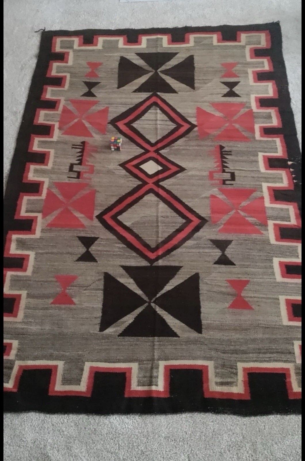X LARGE AUTHENTIC EARLY NAVAJO ROOM RUG c1910 1920 MALTESE CROSS HUGE 107” X 69 X LARGE AUTHENTIC EARLY NAVAJO ROOM RUG c1910 1920 MALTESE CROSS HUGE 107” X 69