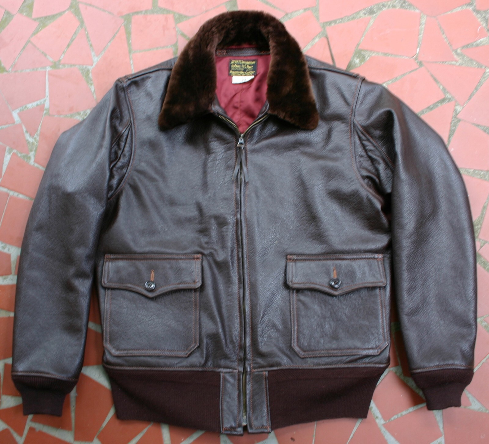 MONARCH USN Pre WW-2 M-422 MODEL LEATHER FLIGHT JACKET  BUILD