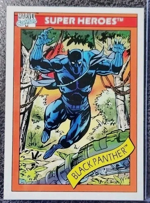 1990 Black Panther Rookie Impel Marvel Universe Avenger RC #20 SP 1990 Black Panther Rookie Impel Marvel Universe Avenger RC #20 SP