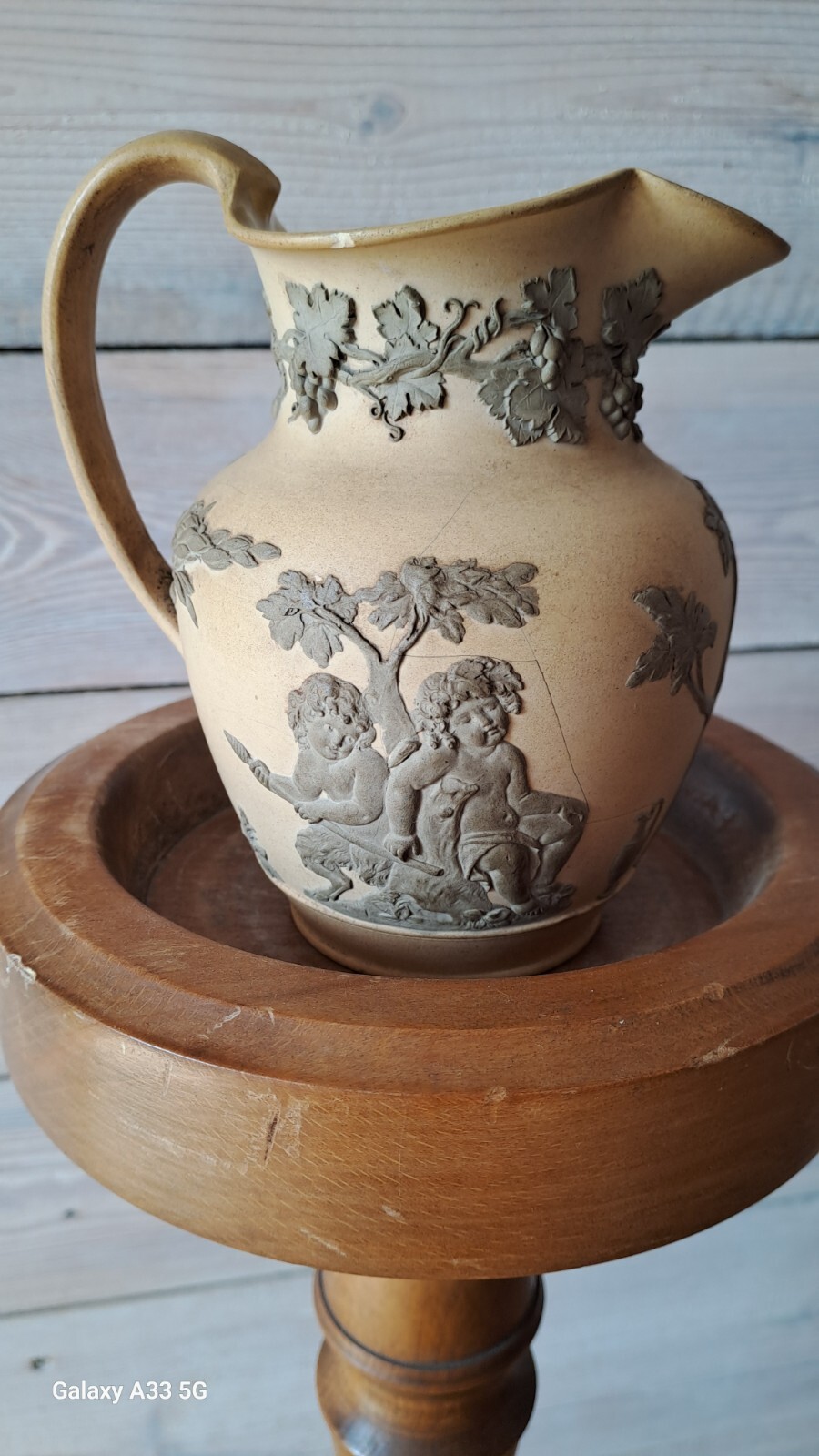 Rare Wedgwood Caneware Stoneware Cane Club Jug damage Bacchanalian Boys c.1810s Rare Wedgwood Caneware Stoneware Cane Club Jug damage Bacchanalian Boys c.1810s