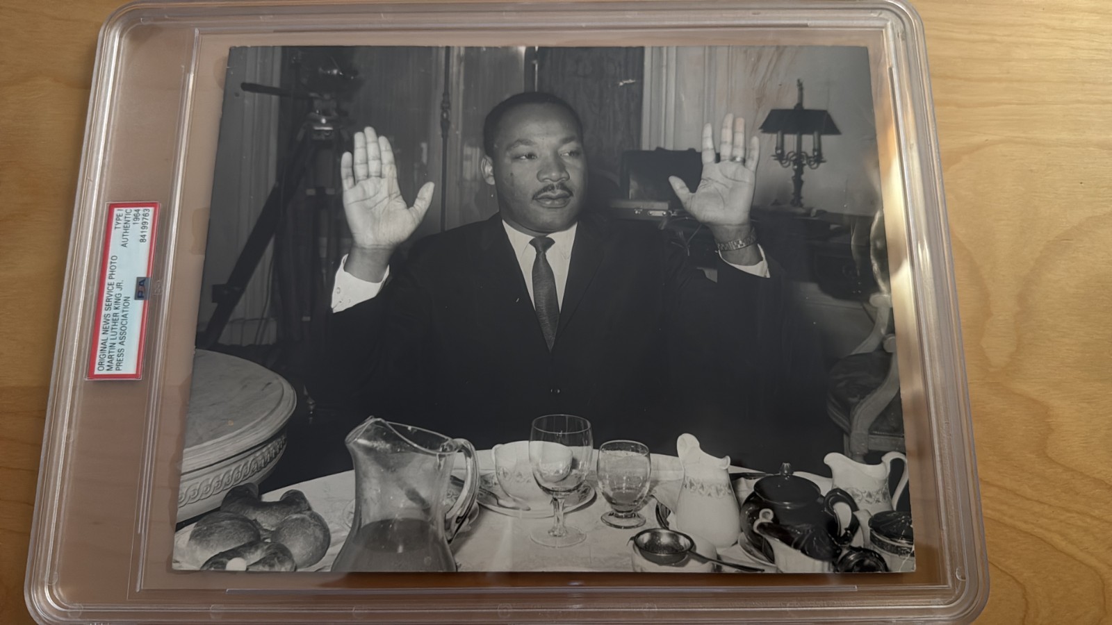 1964 Martin Luther King Jr. TYPE 1 Original Photo PSA at Ritz London 21/Sep/64
