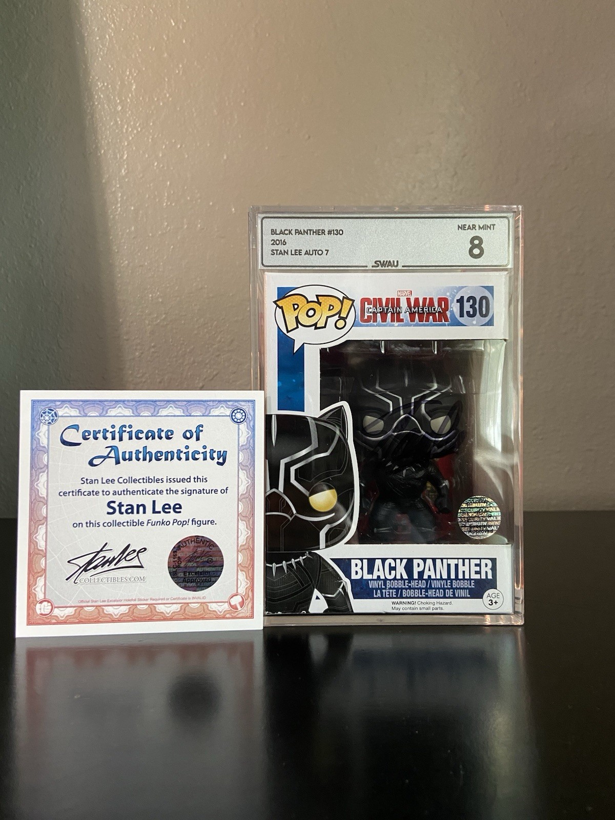 🔥Rare Black Panther Funko Pop signed by Stan Lee. Certified/Authenticated🔥💯
