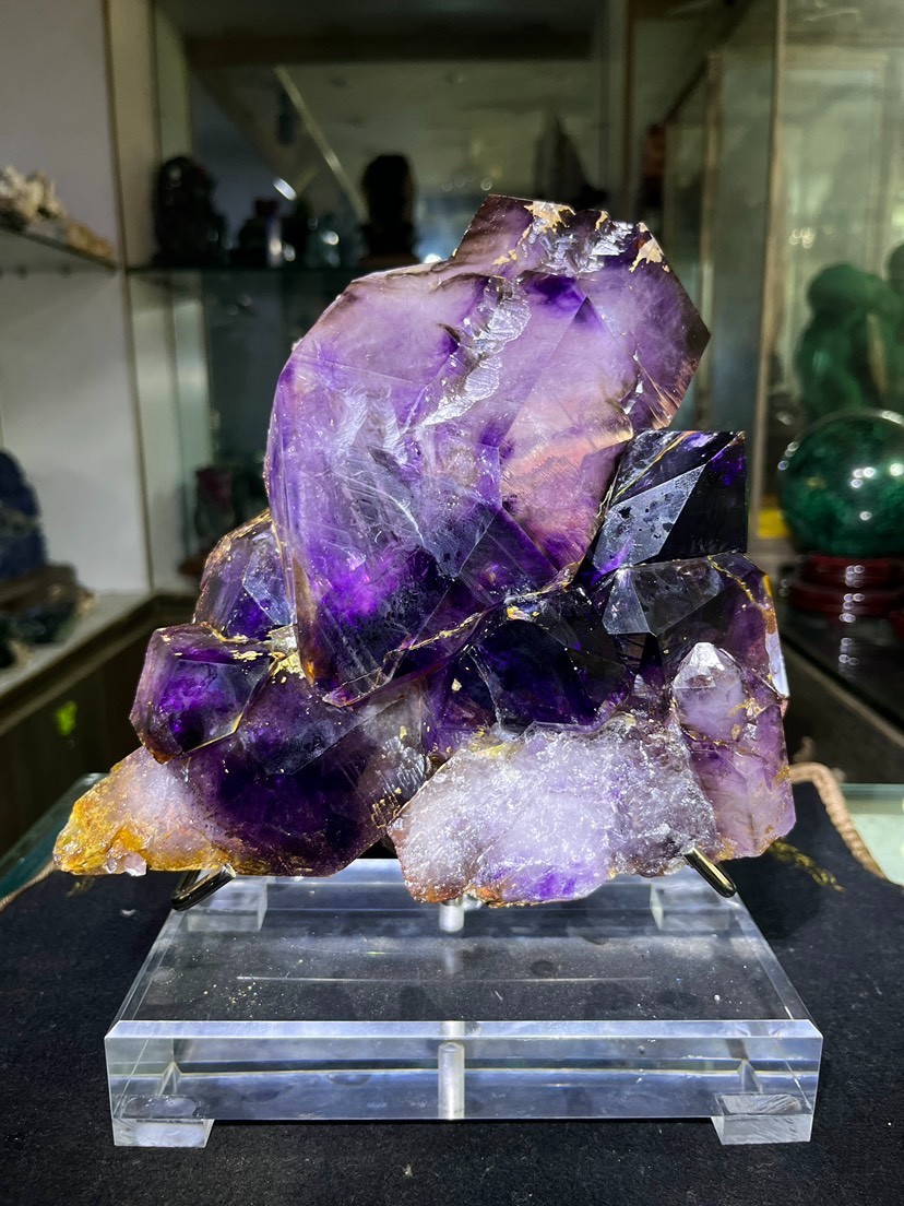 Rare 11LB Natural Namibia Amethyst Super Seven Quartz Crystal Mineral specimens