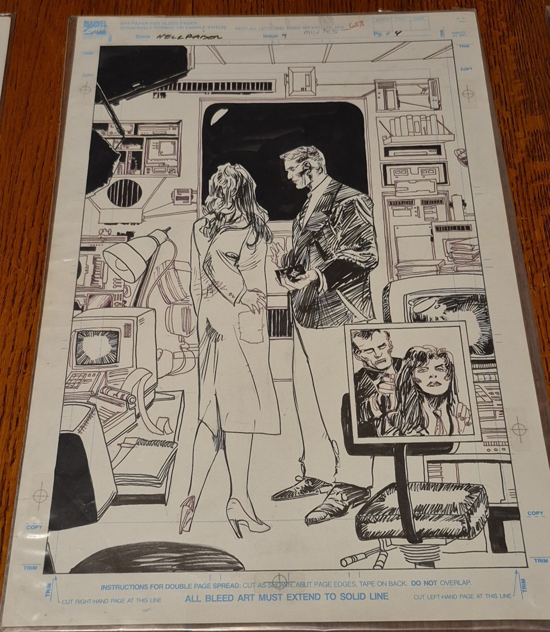 Clive Barker's Hellraiser Comic Book Original Art Denys Cowan George Pratt b#9p4 Clive Barker's Hellraiser Comic Book Original Art Denys Cowan George Pratt b#9p4