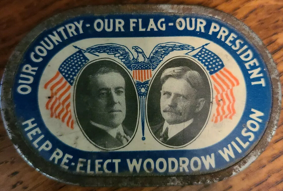 Woodrow Wilson Presidential Campaign Jugate Democratic Donation Bank Collector Woodrow Wilson Presidential Campaign Jugate Democratic Donation Bank Collector