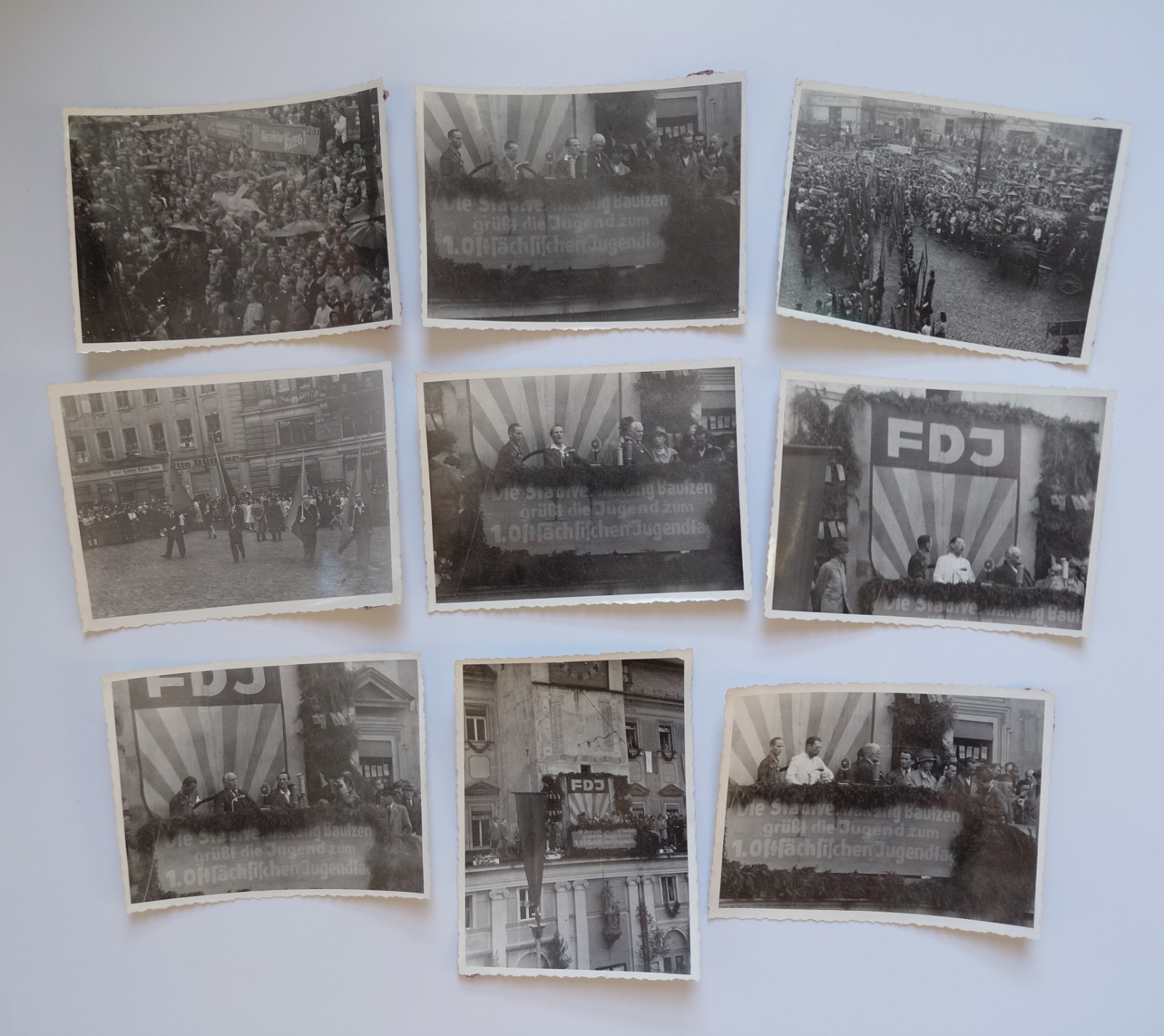 1946 Wilhelm Pieck Erich Honecker Fritz Selbmann FDJ Bautzen 9 Photos Germany 1946 Wilhelm Pieck Erich Honecker Fritz Selbmann FDJ Bautzen 9 Photos Germany