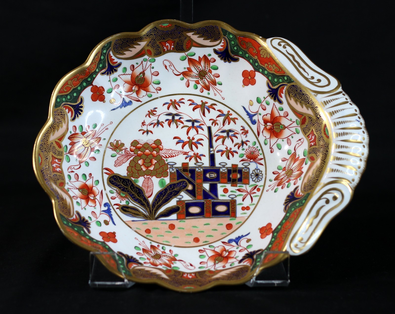 Antique Early 19th Century Spode 967 Shell Shaped Imari Plate / Bowl 
