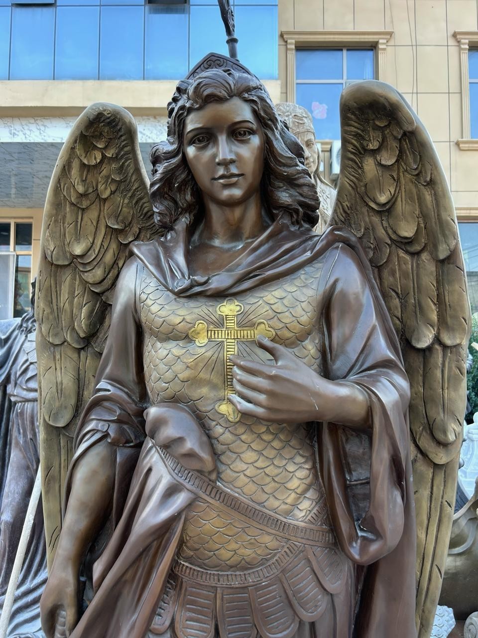 BEAUTIFUL BRONZE ST. MICHAEL THE ARCHANGEL STATUE, 72 BEAUTIFUL BRONZE ST. MICHAEL THE ARCHANGEL STATUE, 72