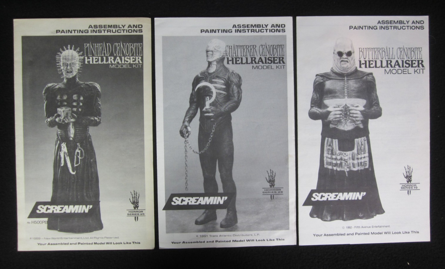 3 Clive Barker Hellraiser Cenobite ASSEMBLY INSTRUCTIONS: Pinhead, Chatterer +1 3 Clive Barker Hellraiser Cenobite ASSEMBLY INSTRUCTIONS: Pinhead, Chatterer +1
