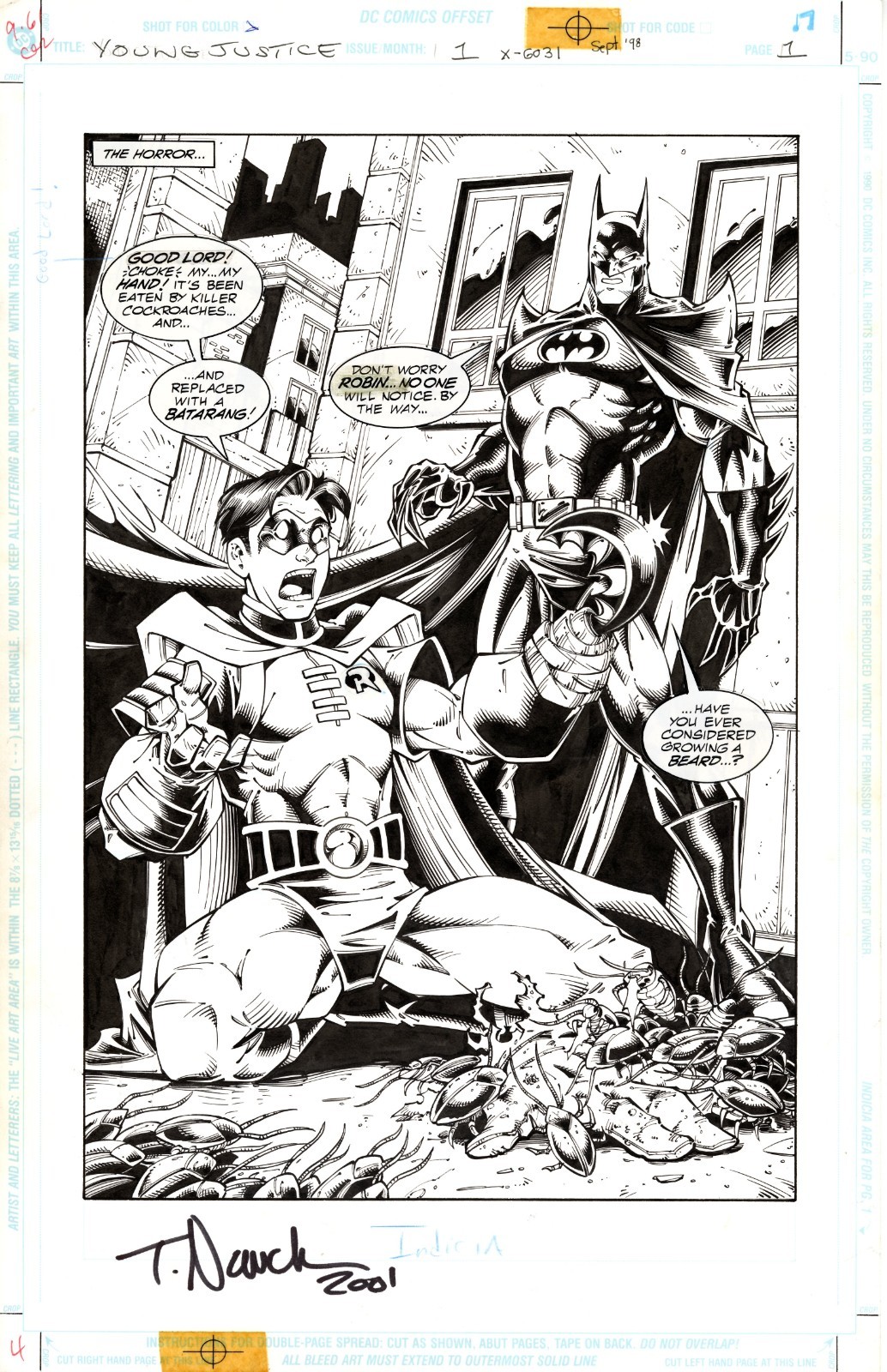  Young Justice #1, Page 1(D.C. 1998)Todd Nauck (Penciller)
