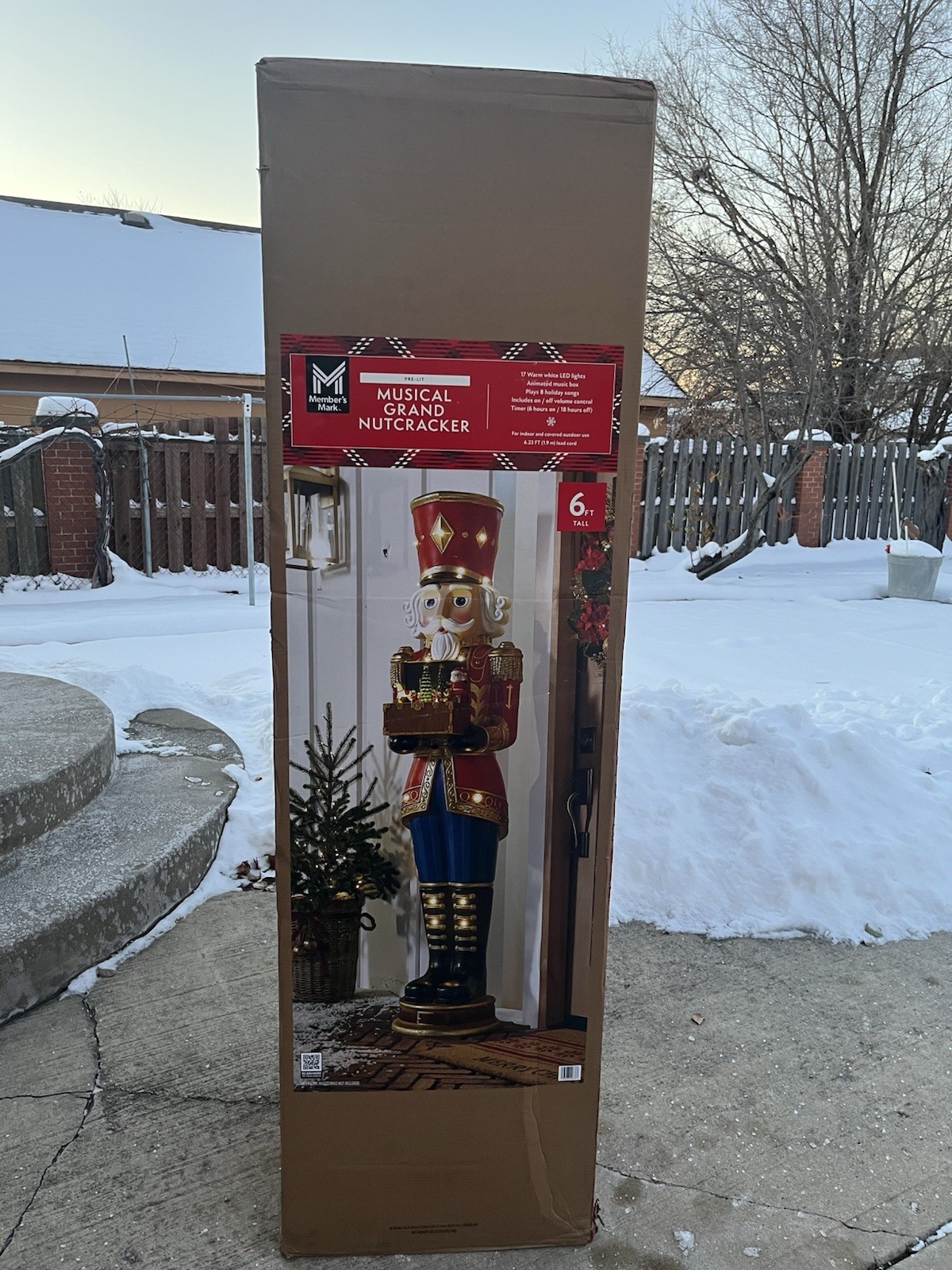 Member's Mark 6' Pre-Lit Grand Nutcracker with Music Box