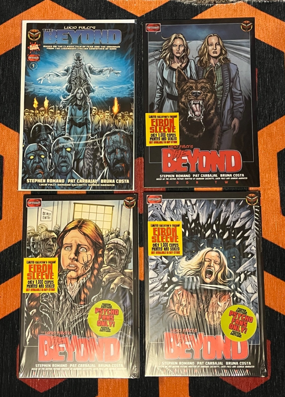 Eibon Press THE BEYOND 1 2 3 4 Lucio Fulci Comics SIGNED Psycho Vinegar Syndrome Eibon Press THE BEYOND 1 2 3 4 Lucio Fulci Comics SIGNED Psycho Vinegar Syndrome