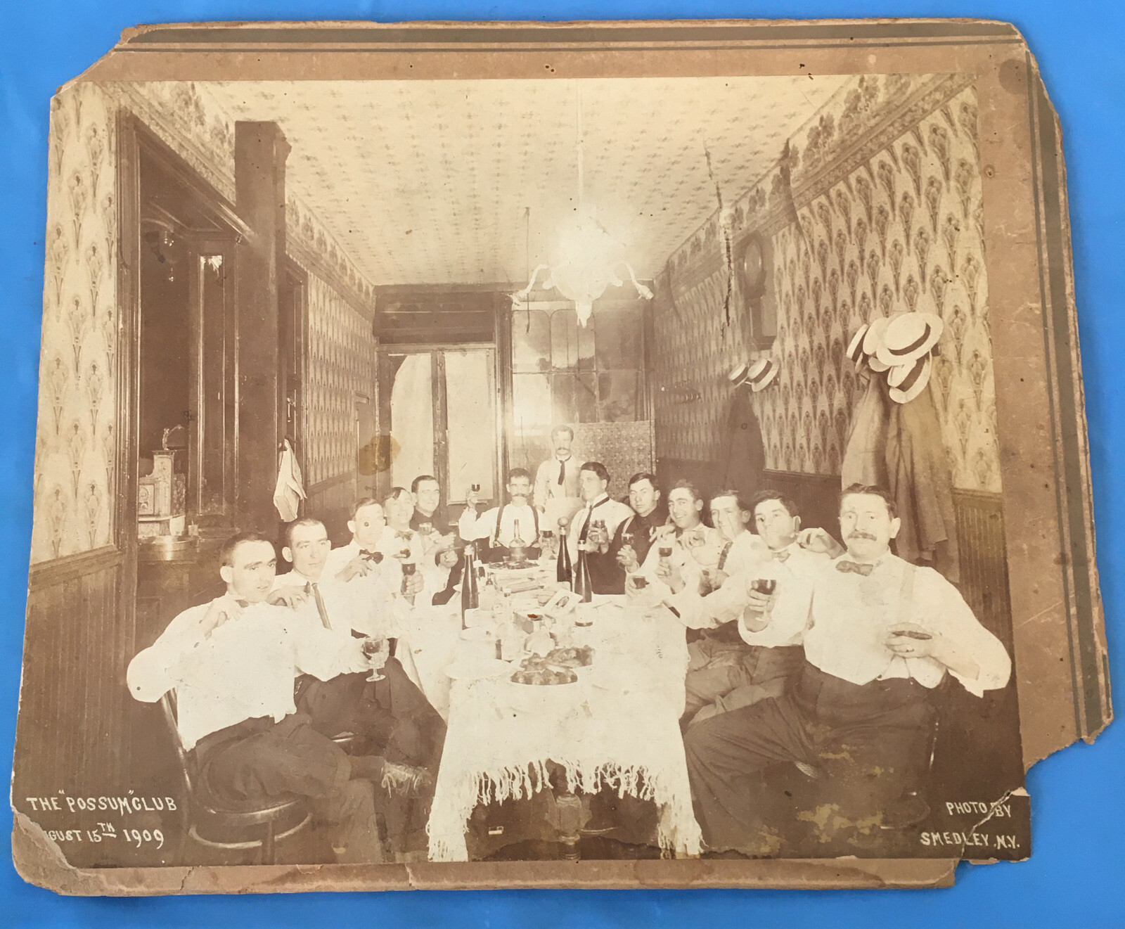 Antique 1909  Photo THE POSSUM CLUB AGUST 15th Photo By Smedley .N.Y