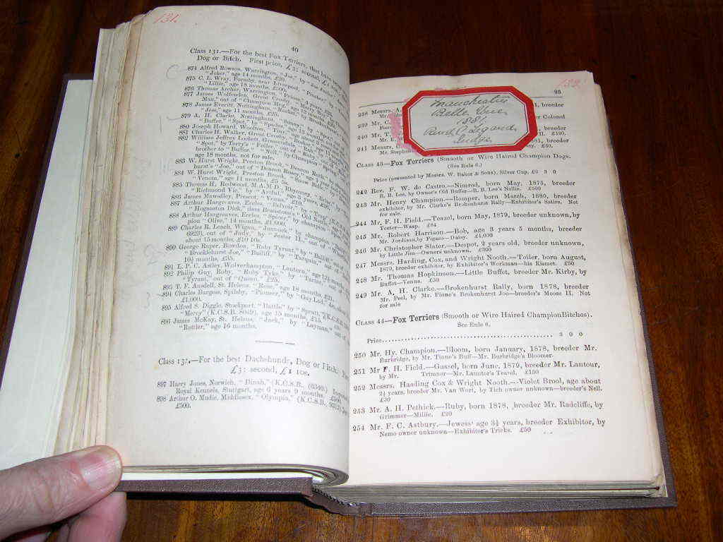 VERY RARE WIRE & SMOOTH HAIRED FOX TERRIER DOG SHOW BOOK 1876-1887 CATALOGUES VERY RARE WIRE & SMOOTH HAIRED FOX TERRIER DOG SHOW BOOK 1876-1887 CATALOGUES