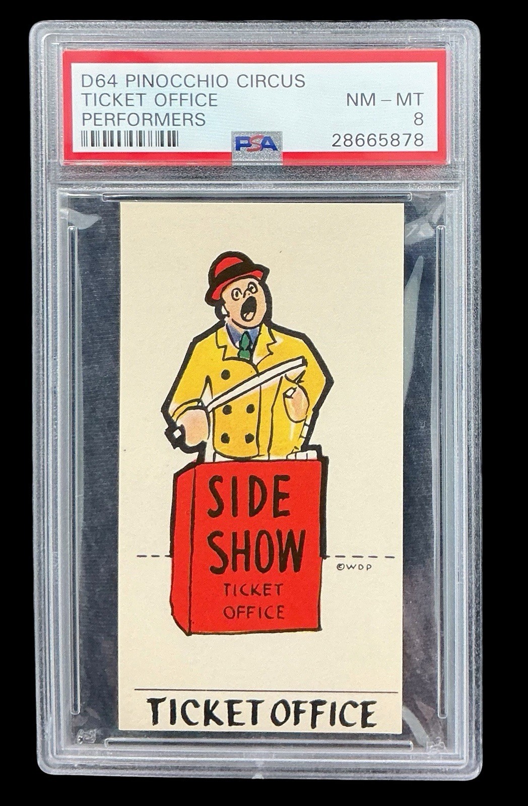 1930 pinocchio circus D64 ticket office booth; disney side show PSA 8 (P2, 4^) 1930 pinocchio circus D64 ticket office booth; disney side show PSA 8 (P2, 4^)