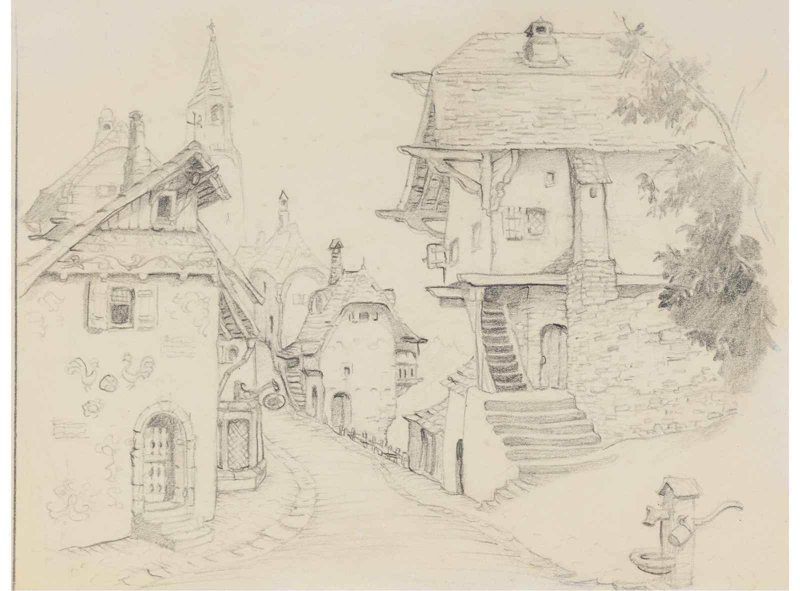 Pinocchio Concept Drawing by Gustaf Tenggren (Walt Disney, 1940) Pinocchio Concept Drawing by Gustaf Tenggren (Walt Disney, 1940)