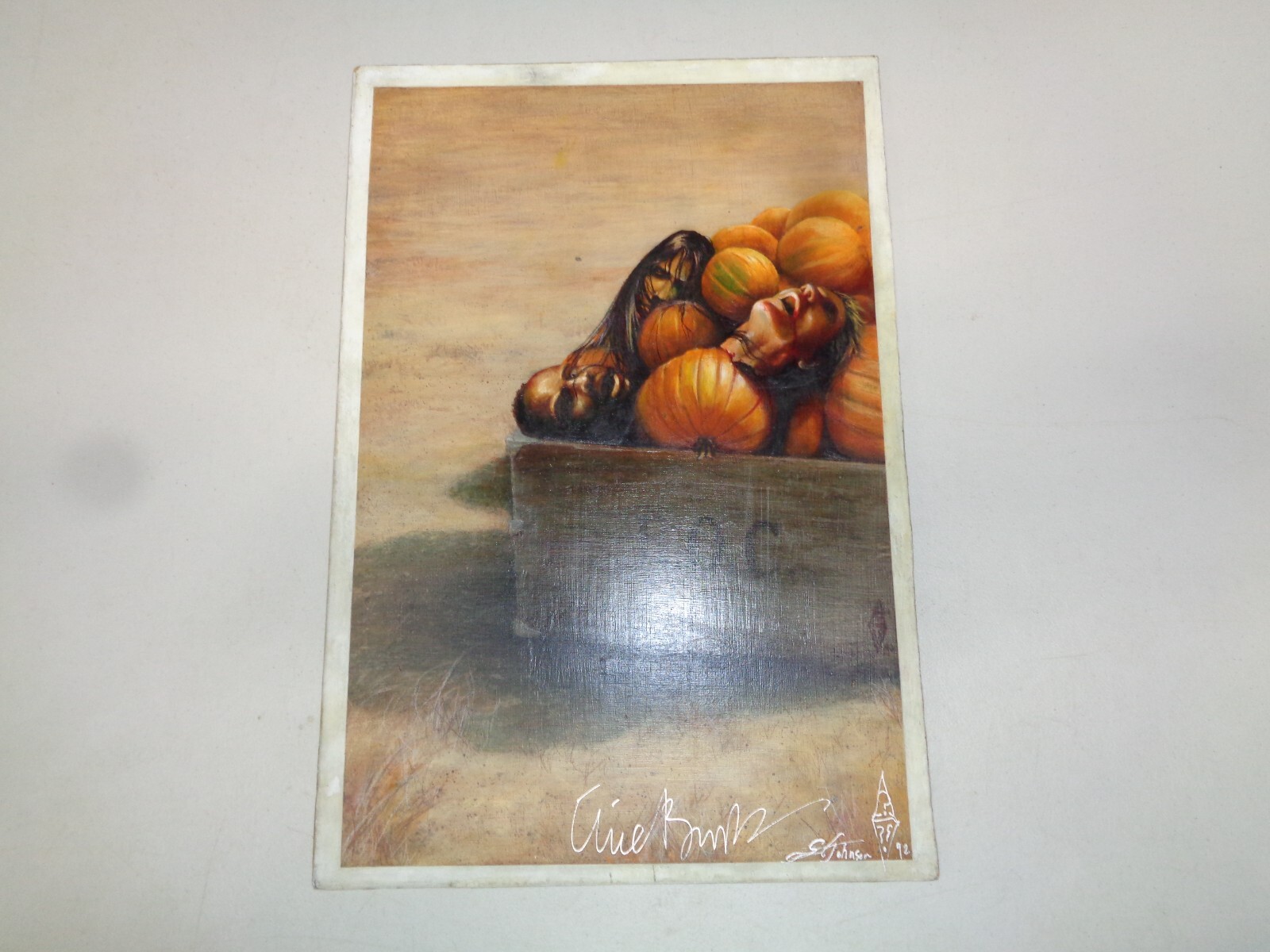 Clive Barker & Steven Johnson Original Oil Painting Signed By Both RARE Horror Clive Barker & Steven Johnson Original Oil Painting Signed By Both RARE Horror