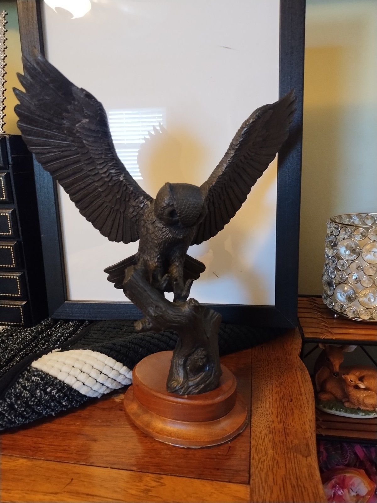 Great Horned Owl Bronze Statue Franklin Mint By Gilroy Roberts 131/2500 Great Horned Owl Bronze Statue Franklin Mint By Gilroy Roberts 131/2500