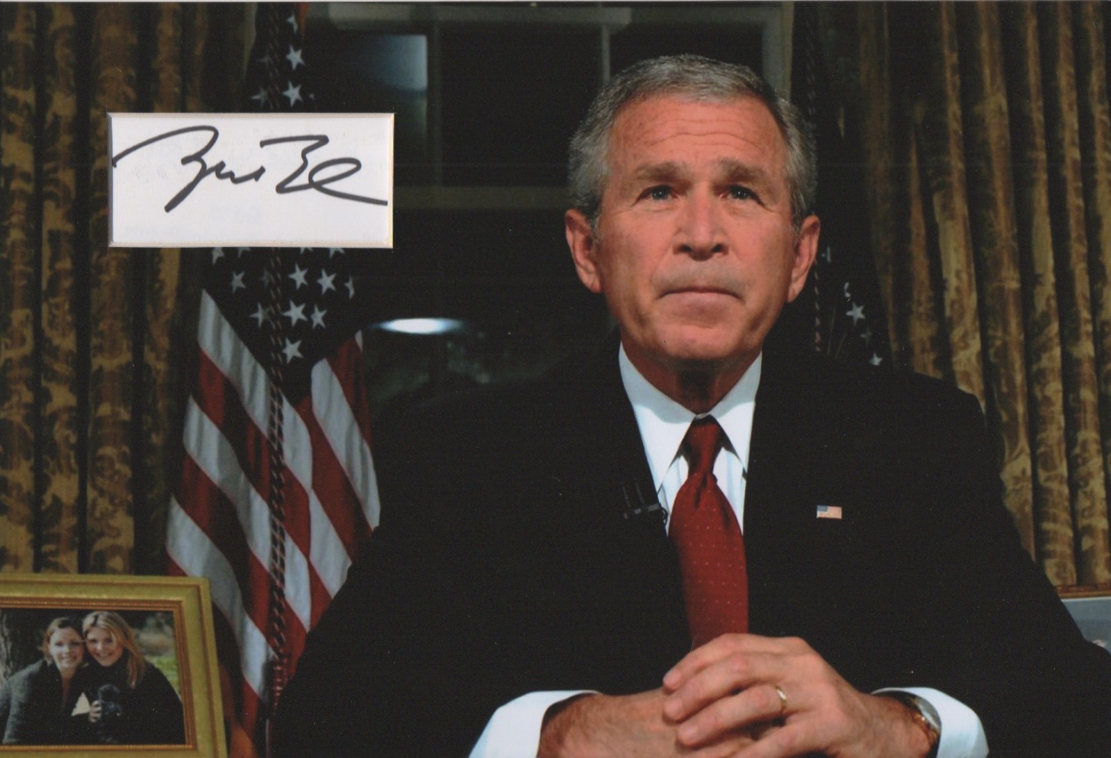 GEORGE W. BUSH Signed 12x8 Photo Display PRESIDENT USA REPUBLICAN COA GEORGE W. BUSH Signed 12x8 Photo Display PRESIDENT USA REPUBLICAN COA