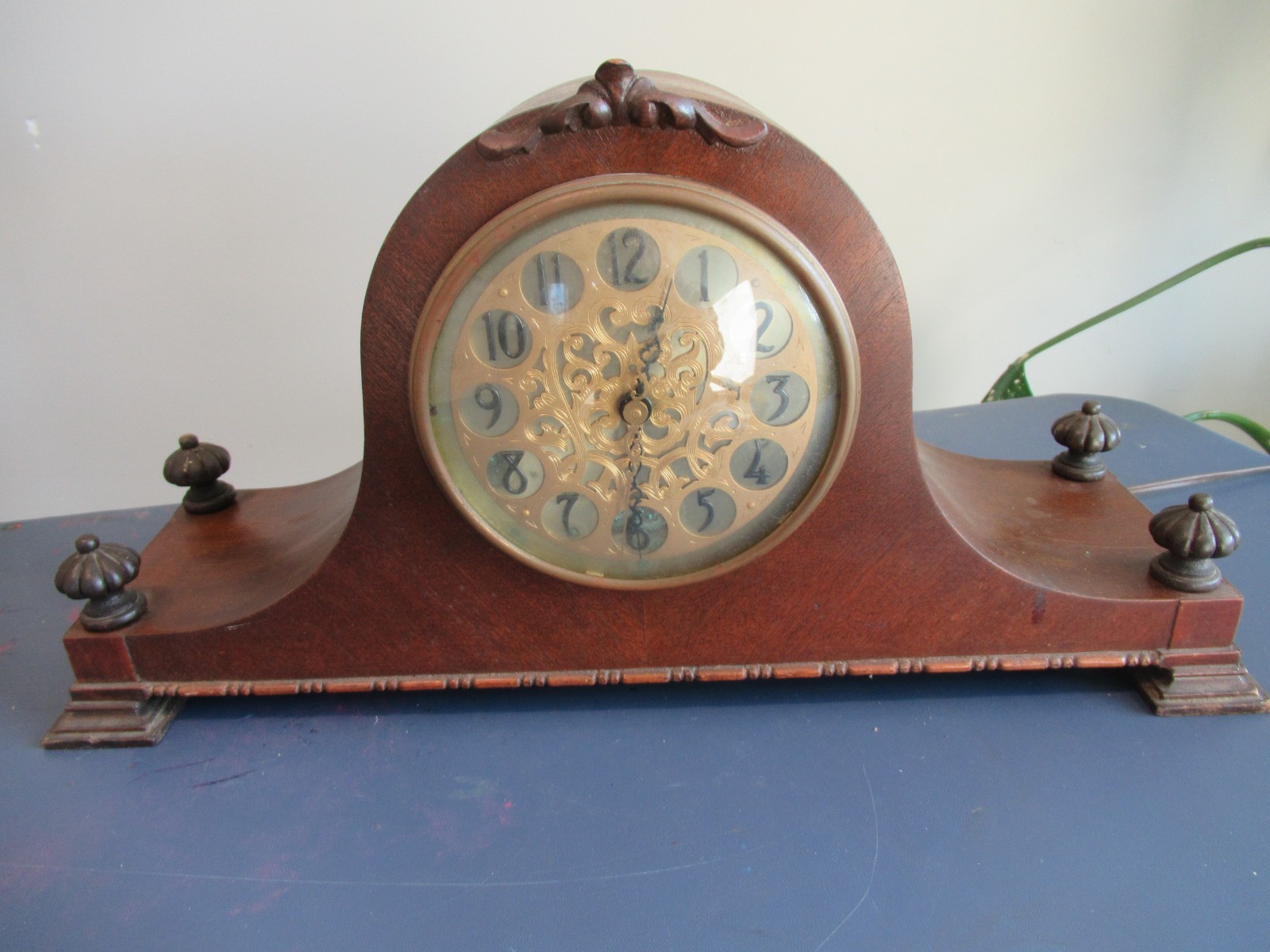 Vintage Mantel Shelf Chiming Clock Model 59M38 Warren Telechron Co Ashland MASS Vintage Mantel Shelf Chiming Clock Model 59M38 Warren Telechron Co Ashland MASS