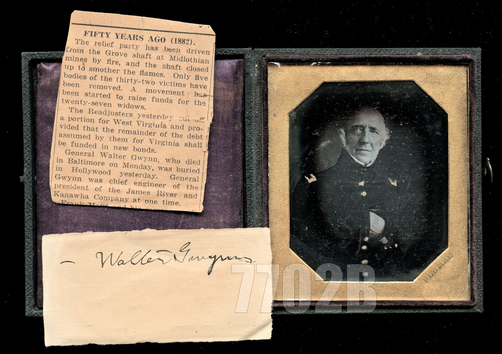 Plumbe Daguerreotype ID'd General Walter Gwynn Richmond Virginia 1840s Soldier Plumbe Daguerreotype ID'd General Walter Gwynn Richmond Virginia 1840s Soldier