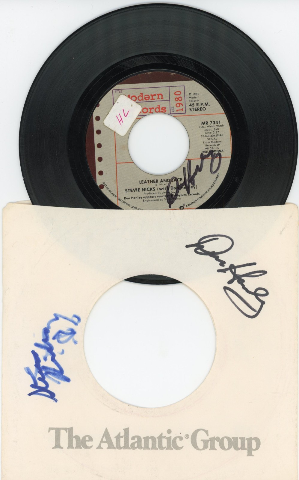 Stevie Nicks and Don Henley (He Twice Signed) - Signed Mini Record Sleeve Stevie Nicks and Don Henley (He Twice Signed) - Signed Mini Record Sleeve