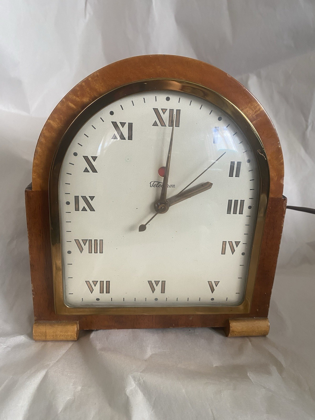 Telechron Shelf Clock Wooden Electric 1930 5F51 Belle Kogan Style Works C5855M Telechron Shelf Clock Wooden Electric 1930 5F51 Belle Kogan Style Works C5855M