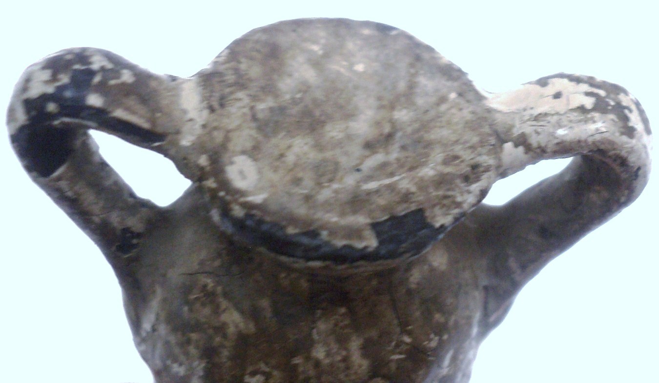 Antique Ancient Roman Bronze Sealed Amphora with Handles 1st-2nd c. AD 70 x 40mm