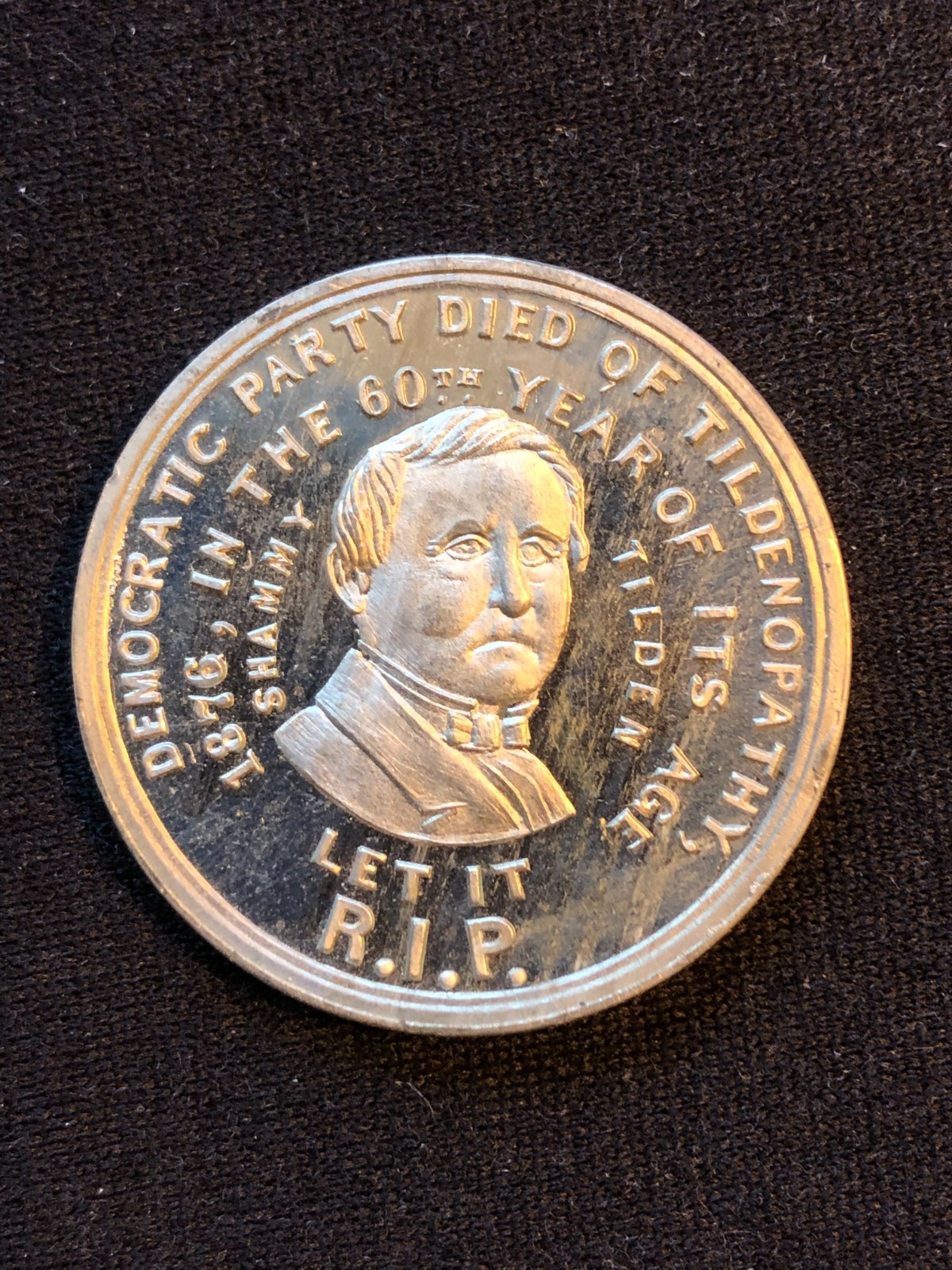 Samuel J. Tilden 1876 United States Presidential Campaign Satirical Medal Samuel J. Tilden 1876 United States Presidential Campaign Satirical Medal